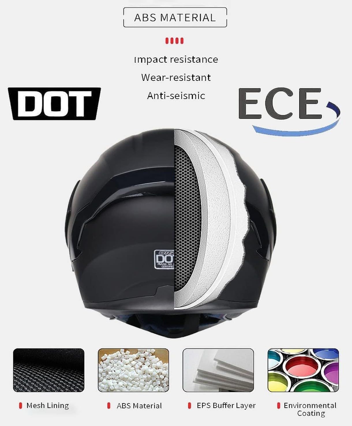 Modularer Motorradhelm Klapphelm mit Bluetooth Integrierter Roller Helm DOTECE-Zertifizierung KlappIntegralhelme mit Doppelvisier für Damen und Herren Bluetooth Motorrad Helm