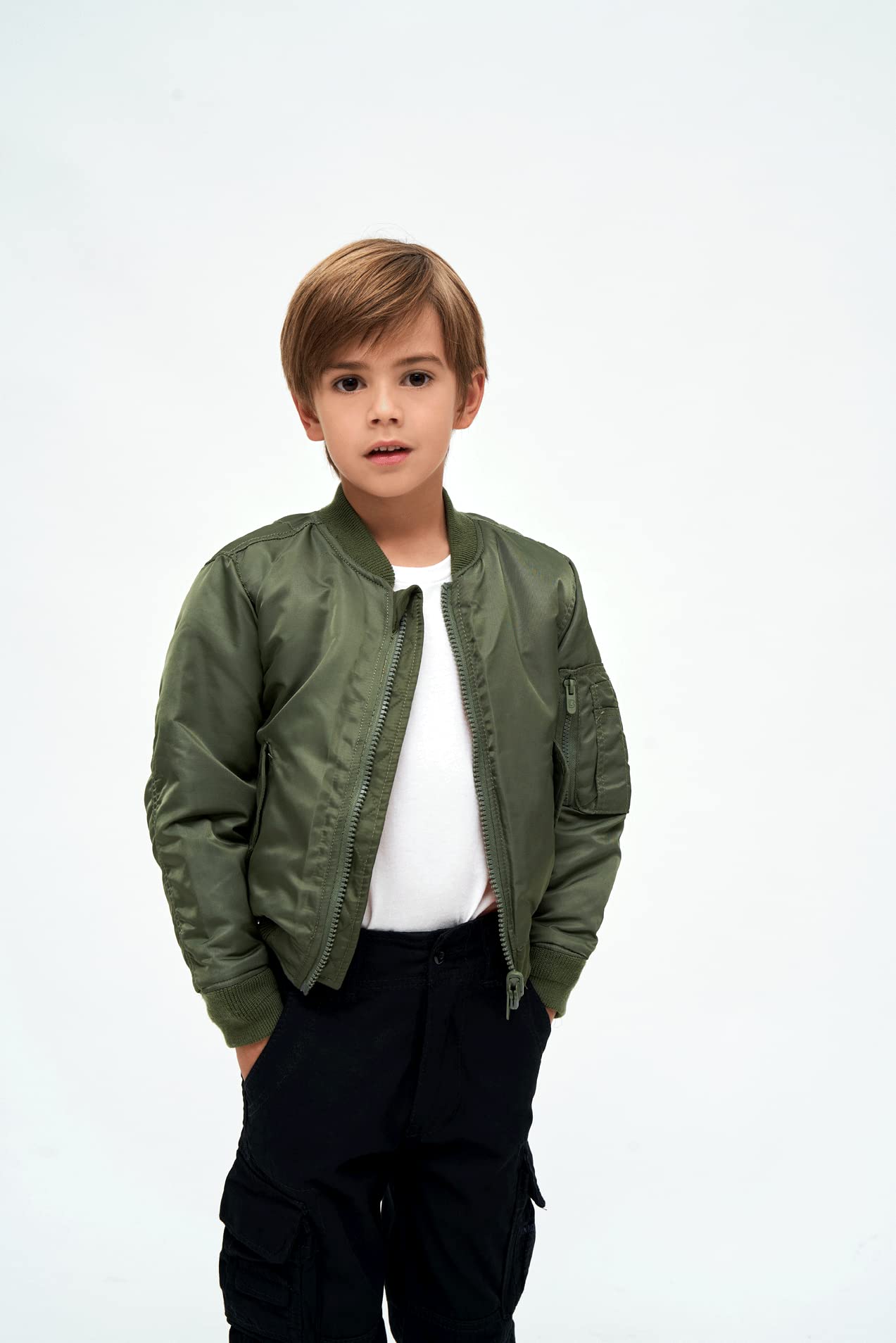 Brandit Kids MA1 Jacket Unisex Giacca nero 100% nylon