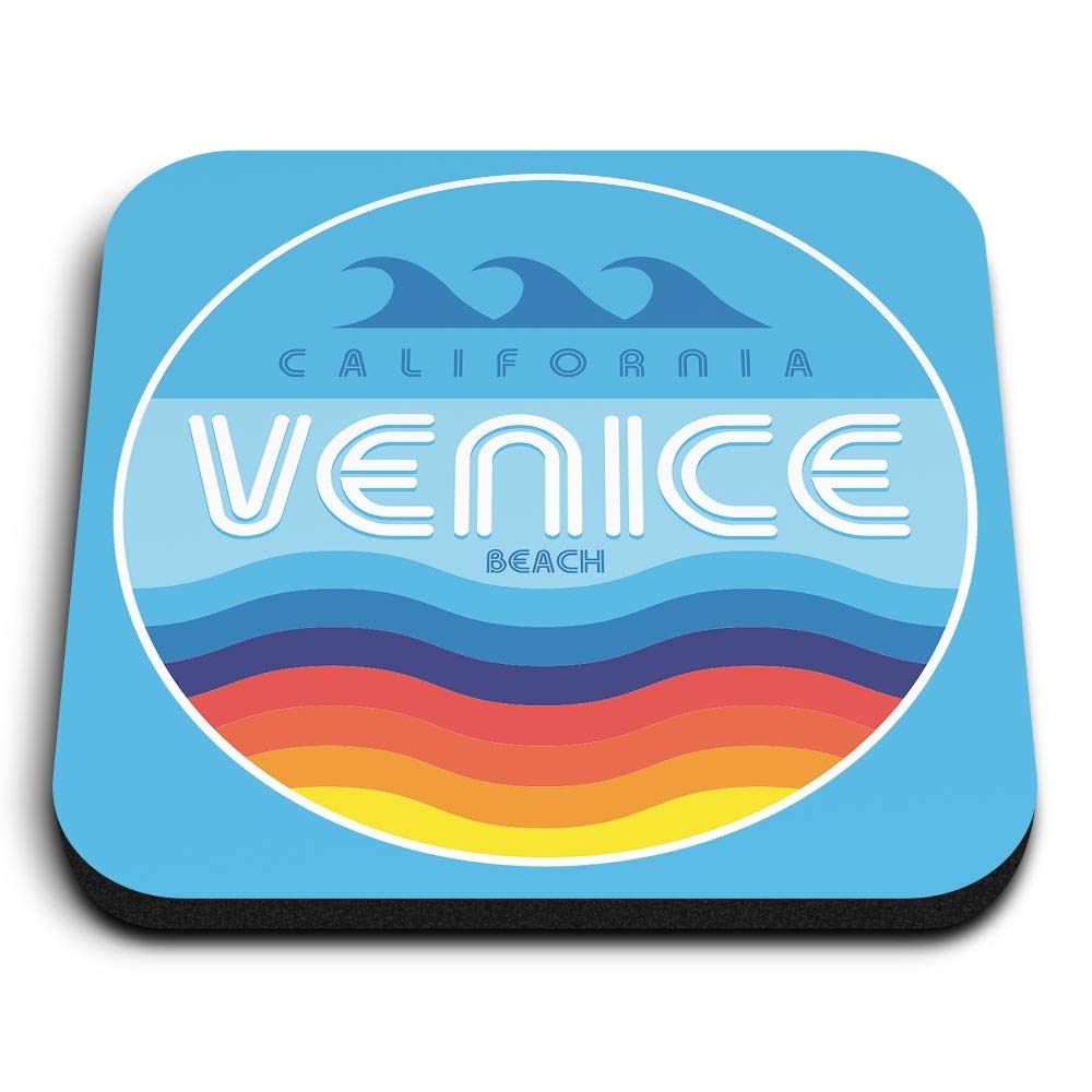 Destination Vinyl Ltd Multicolor 1 X Square Mdf Fridge Magnet - Venice Beach California Usa Surfer Surf 6008