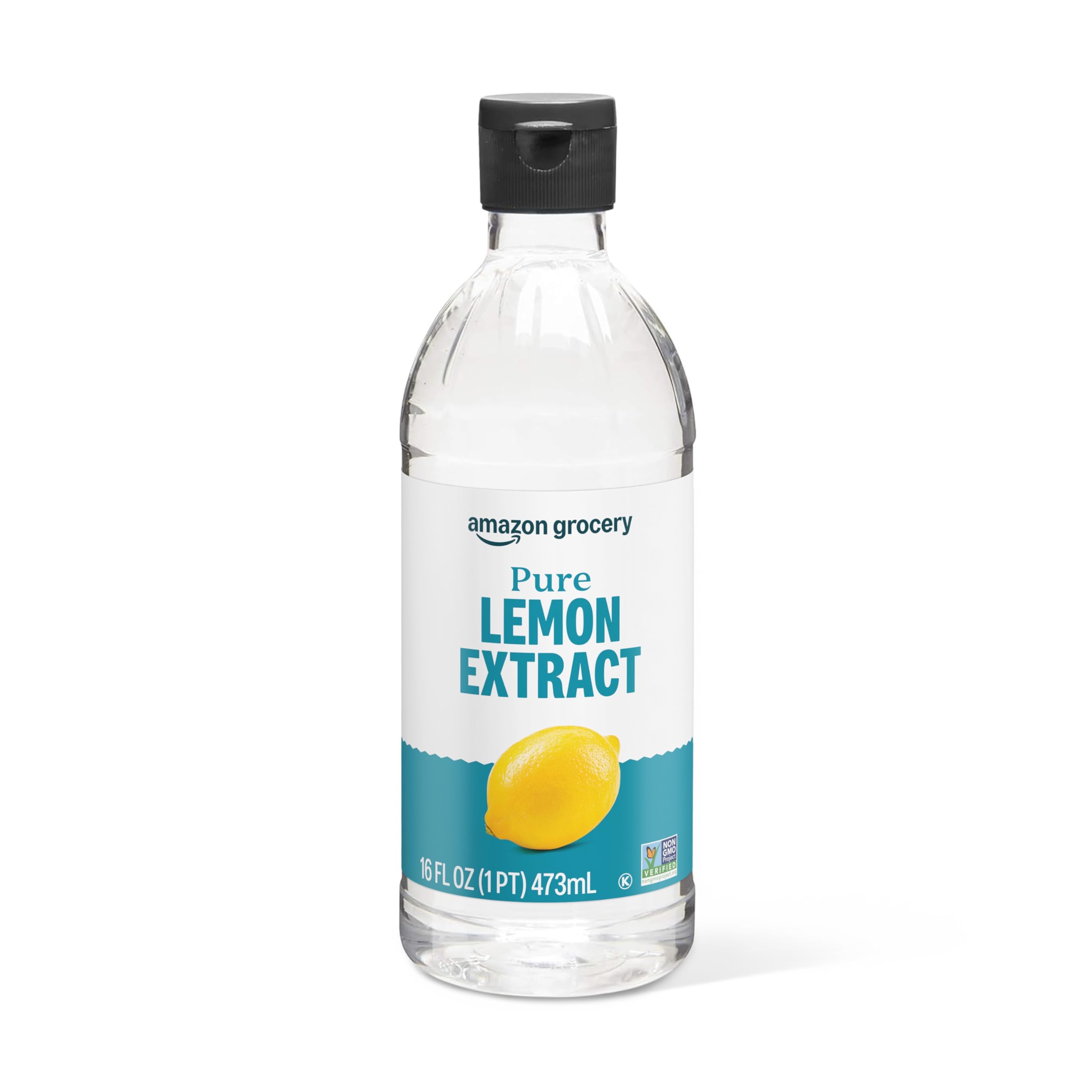 Amazon Grocery, Pure Lemon Extract, 16 Fl Oz (Previously Happy Belly, Packaging May Vary)