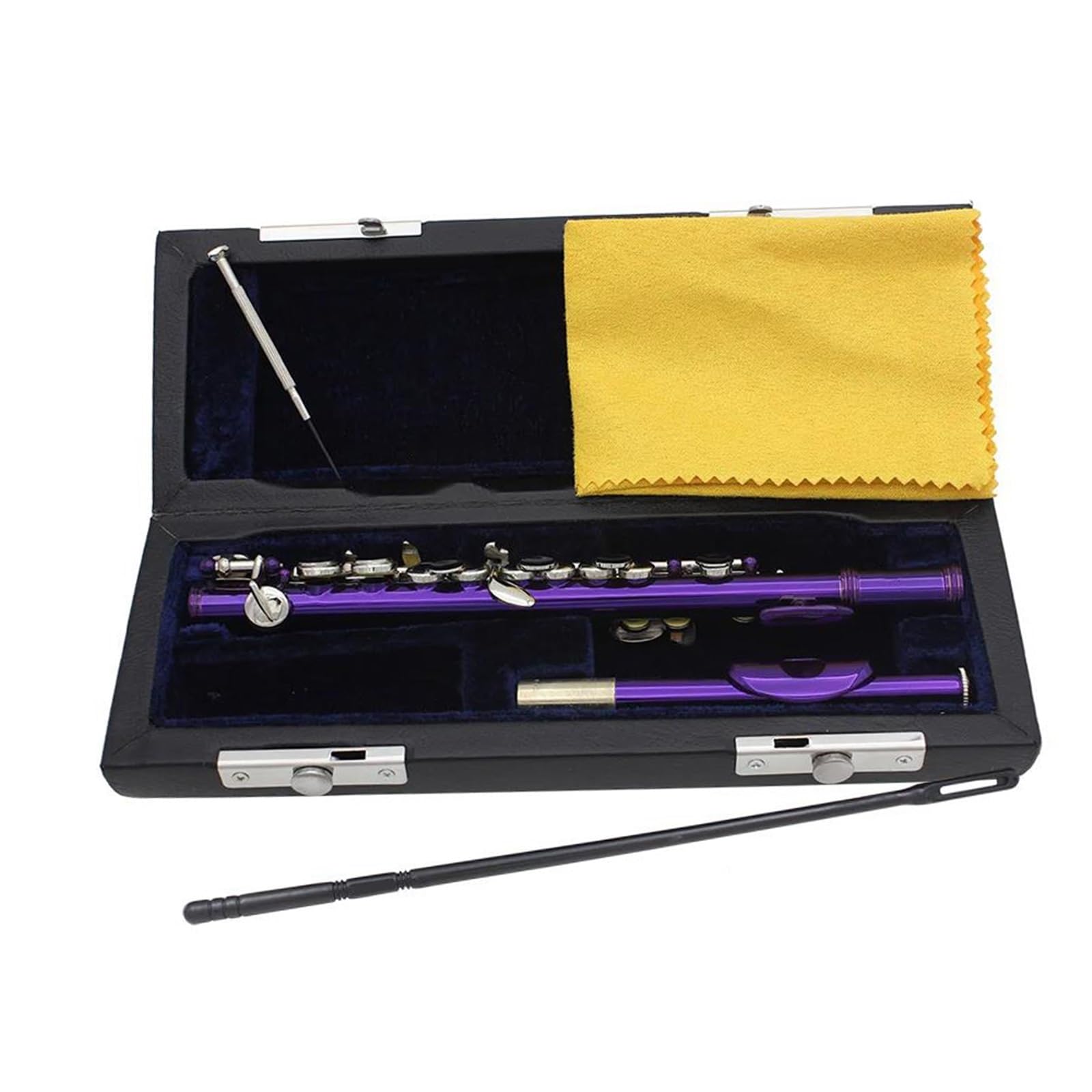Classic Flet Poprzeczny 16 Otworów Piccolo Flute C Klucz Półwymiarowy Z Etui Tkaniny Cupronickel Instrumenty Muzyczne Dęte Drewniane