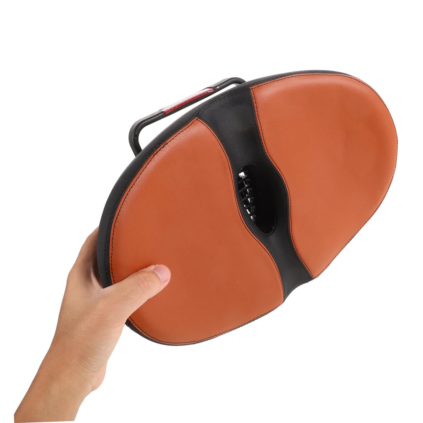 UPKOCH Selle de Vélo sans Nez Rembourrée en Mousse PU, Siège Extra Large Antidérapant, Housse Noire et Brun, Compatible VTT et Vélo Électrique, Confort pour Cyclisme Urbain et Montagne