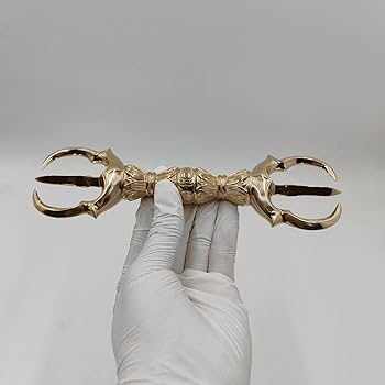 Amazon｜大々型 三鈷杵 長さ21cm 密教で使われる仏具 密教法具 前具