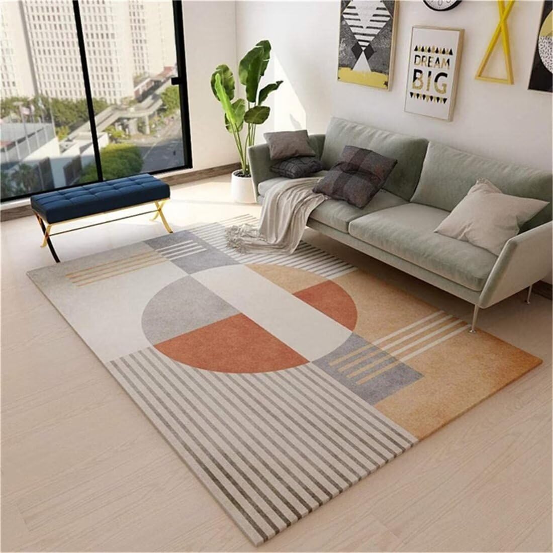 Tapis de grande taille deco salon design geometrique tapis canape 90x200