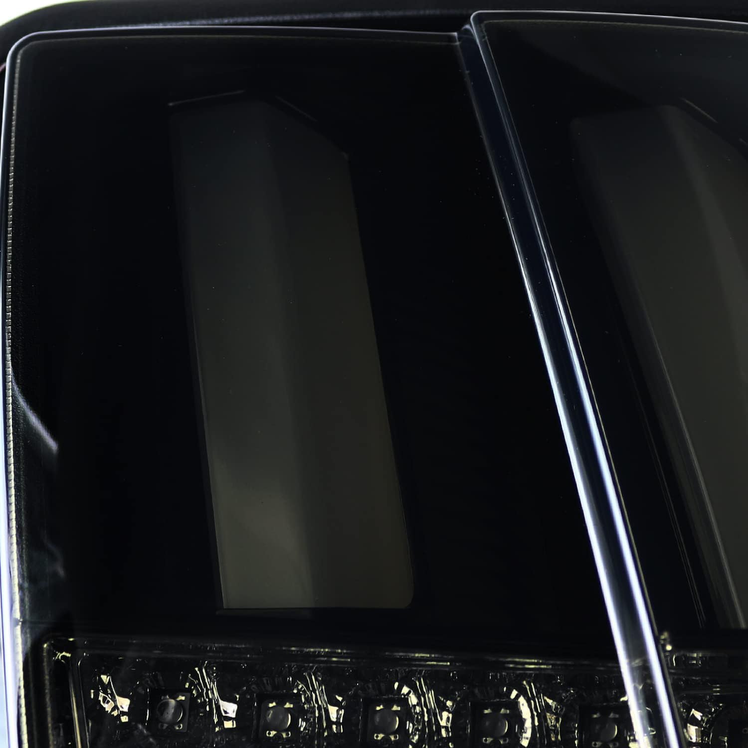 SPEC-D TUNING Glossy Black Smoke Sequential LED Bar Tail Lights Compatible with 1999-2004 Ford Mustang, Left + Right Pair Assembly