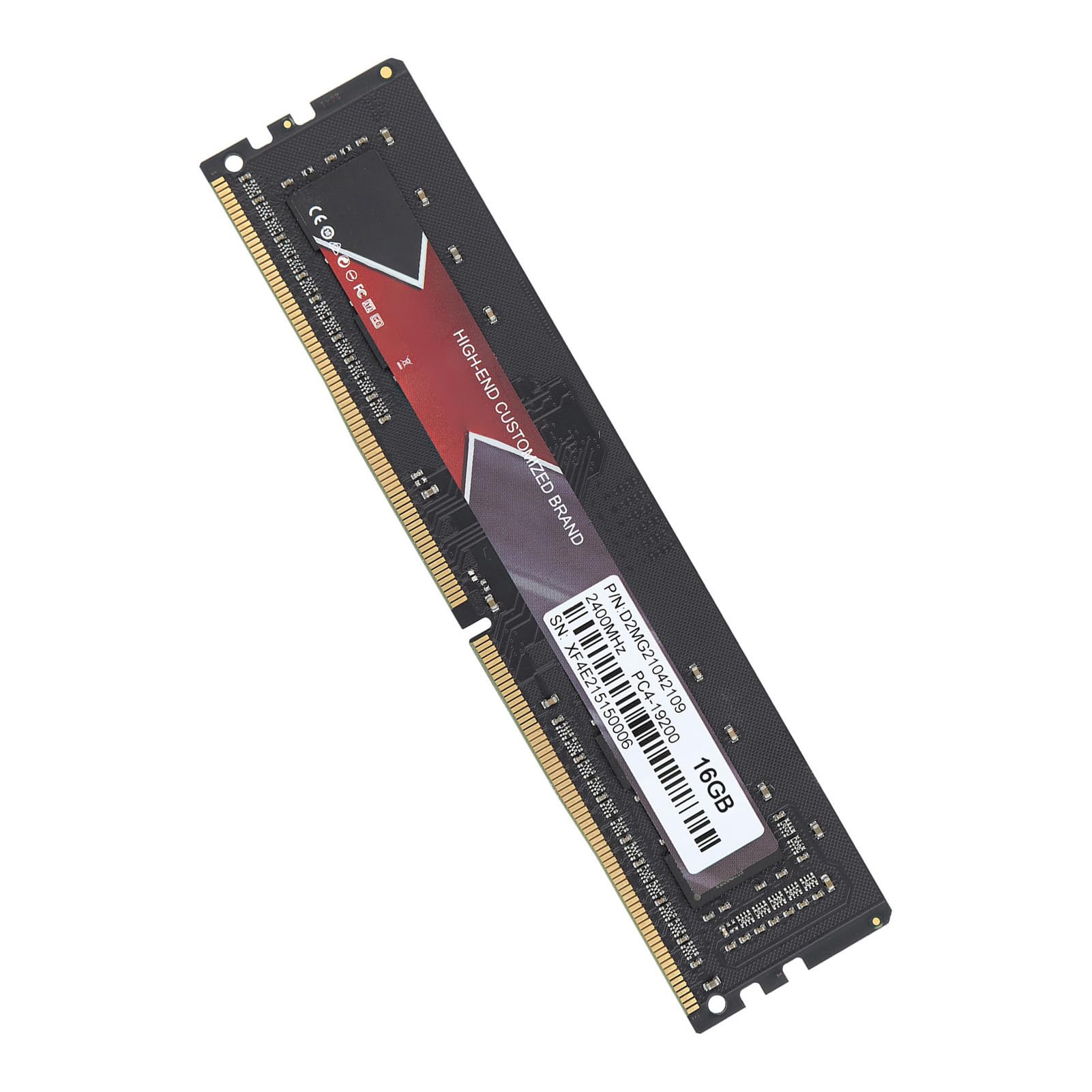 Pamięć RAM DDR4, Smukła, Aluminiowa, Wysokowydajna pamięć Stacjonarna PCB, DDR4 2400 MHz PC4 19200, z łatwą instalacją (16 GB)