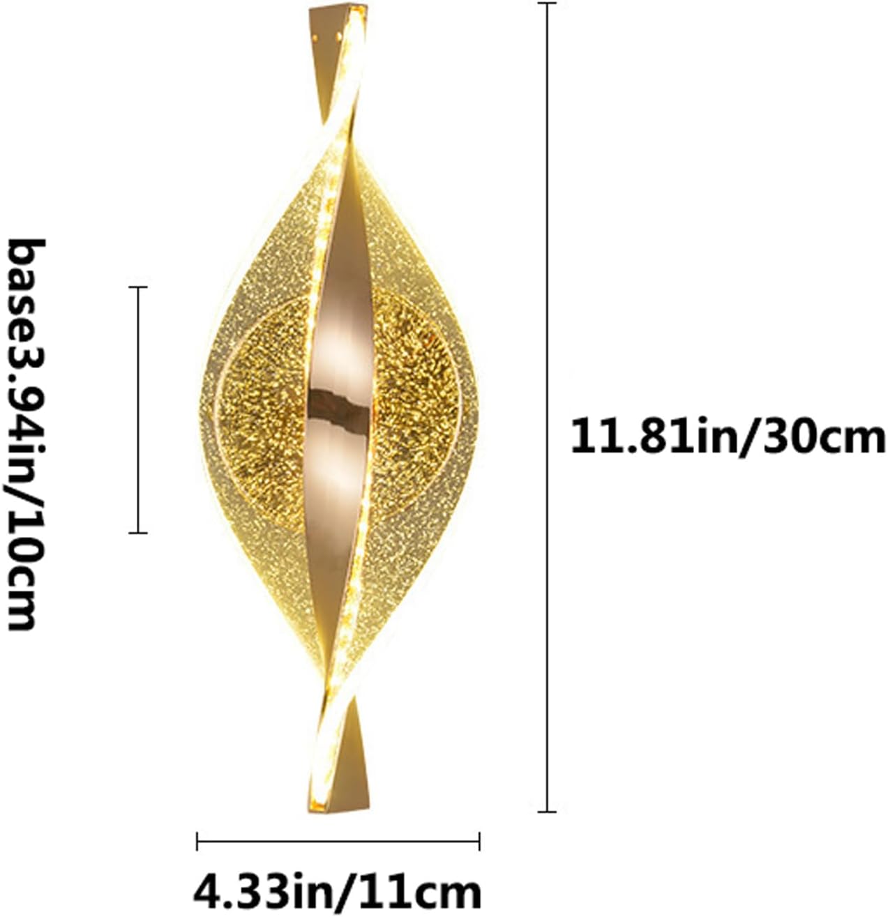 11.8in Metal Wall LightsDimmable Spiral-Style Ambient Wall LampsMultiple Styles of LED Wall SconceBedroom Bedside, Living Room Feature Wall Decorative Wall Lighting