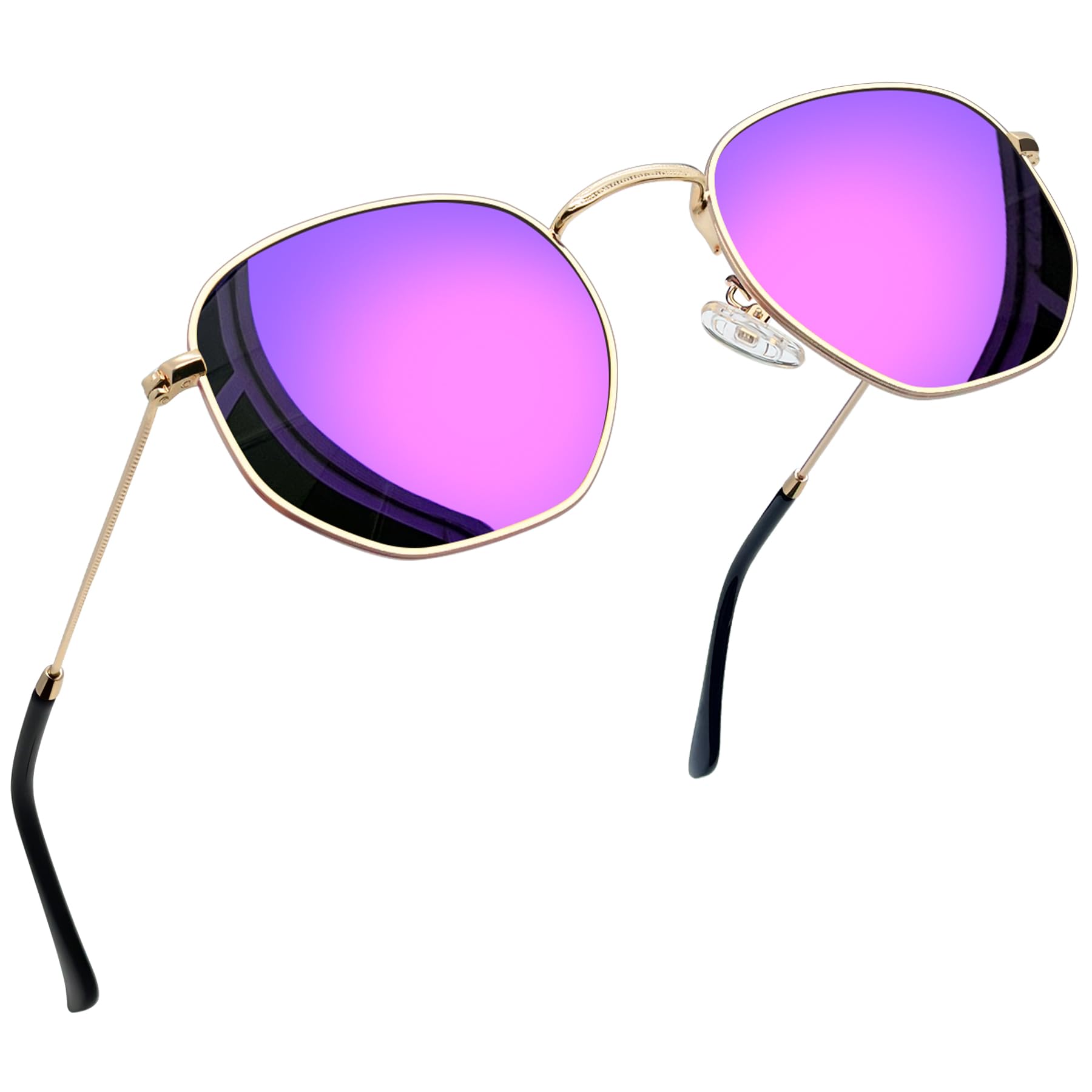 Joopin Gafas de Sol Mujer y Hombre Hexagonales Marco de Metal