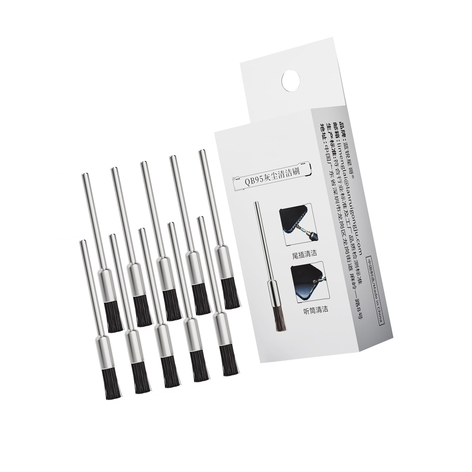 Oxxggkao B 10Pcs Highly Density Ristle Cleaning Rushes 3Mm / 2.35Mm Electric Grinding Tool For Gadget Repair And Precisely Dusting Electronic Cleaning Rush