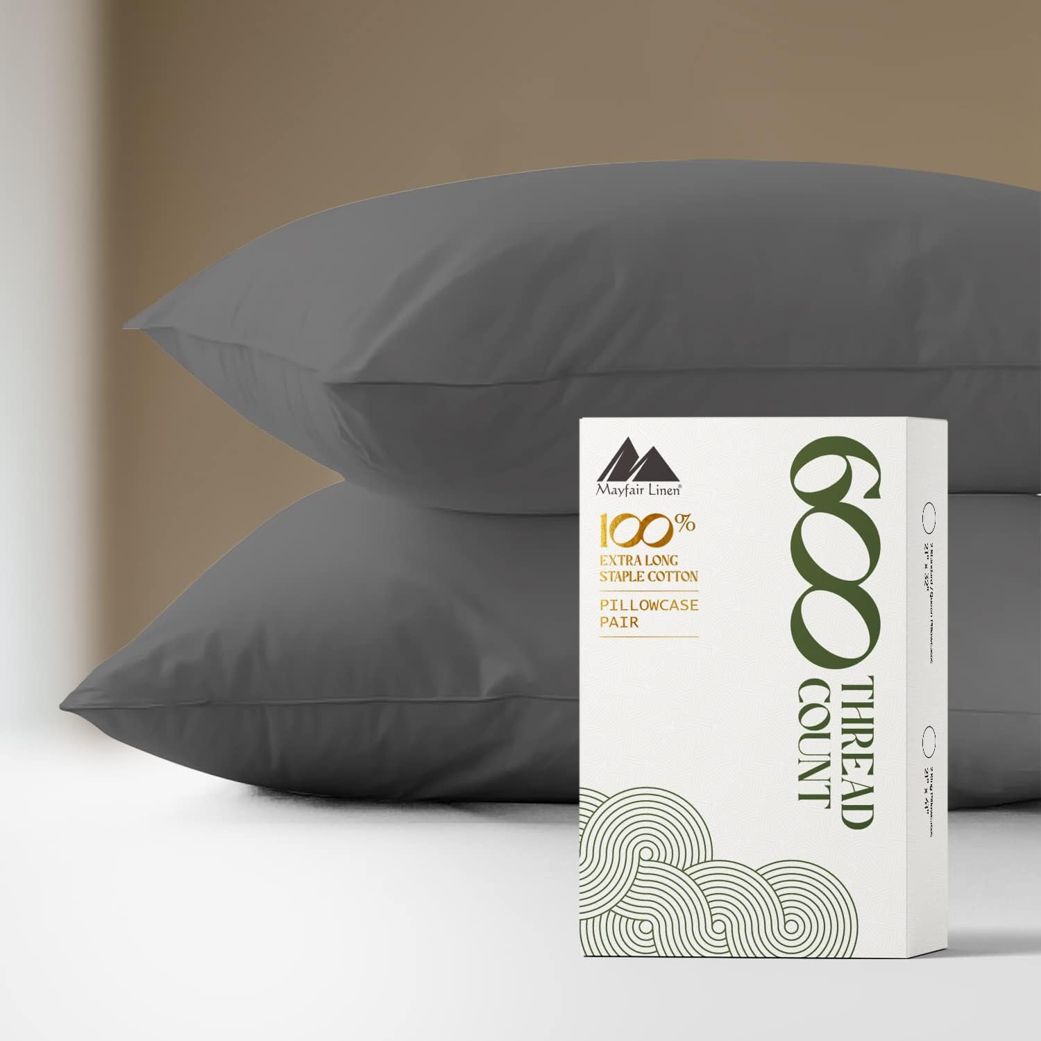 Mayfair Linen 100 Egyptian Cotton Pillow Cases 600