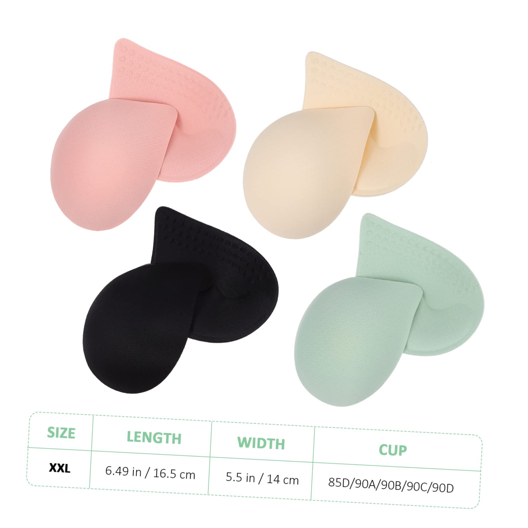 Almohadilla de Sujetador Desmontable 12 Pares Xxl, Fibra Elástica Poliéster | Lavable, Orificios de Ventilación, Cómoda y Ligera, para Vestidos de Boda y Gala, Talla Europea 38 40