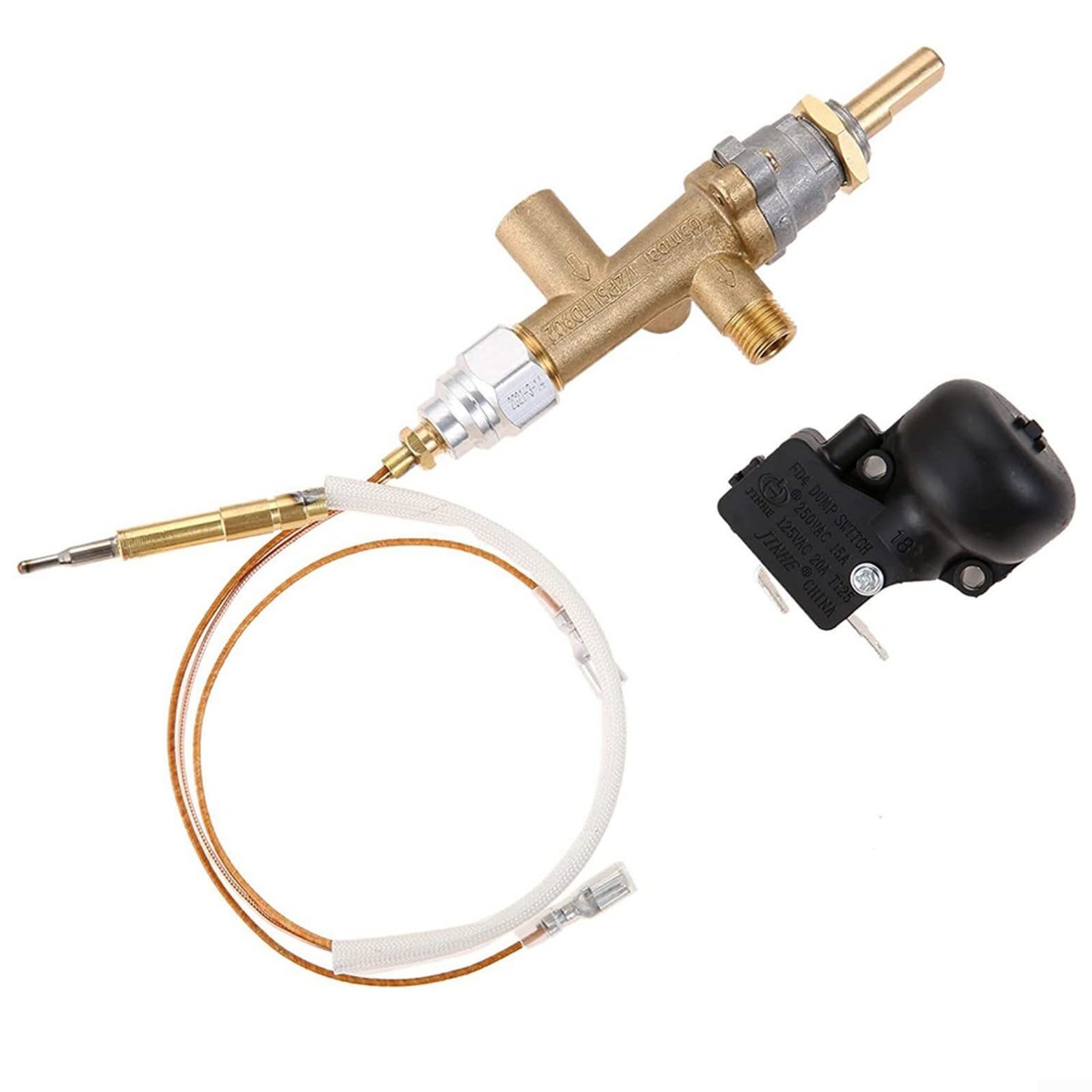Meter Star Chauffage de terrasse au gaz Kit de sécurité Chauffage de terrasse au gaz propane, pièces de rechange, coupleur thermique et interrupteur de sécurité FD4