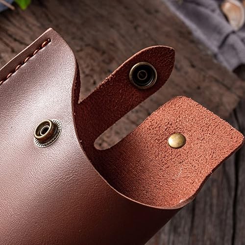 Miniatura 2 de Hemoton Cuero de hacha, protector de chef de 9.7 x 4.1 pulgadas, funda o mangas universales marrones, cinturón para cuchillo de carne de chef (9.8 x