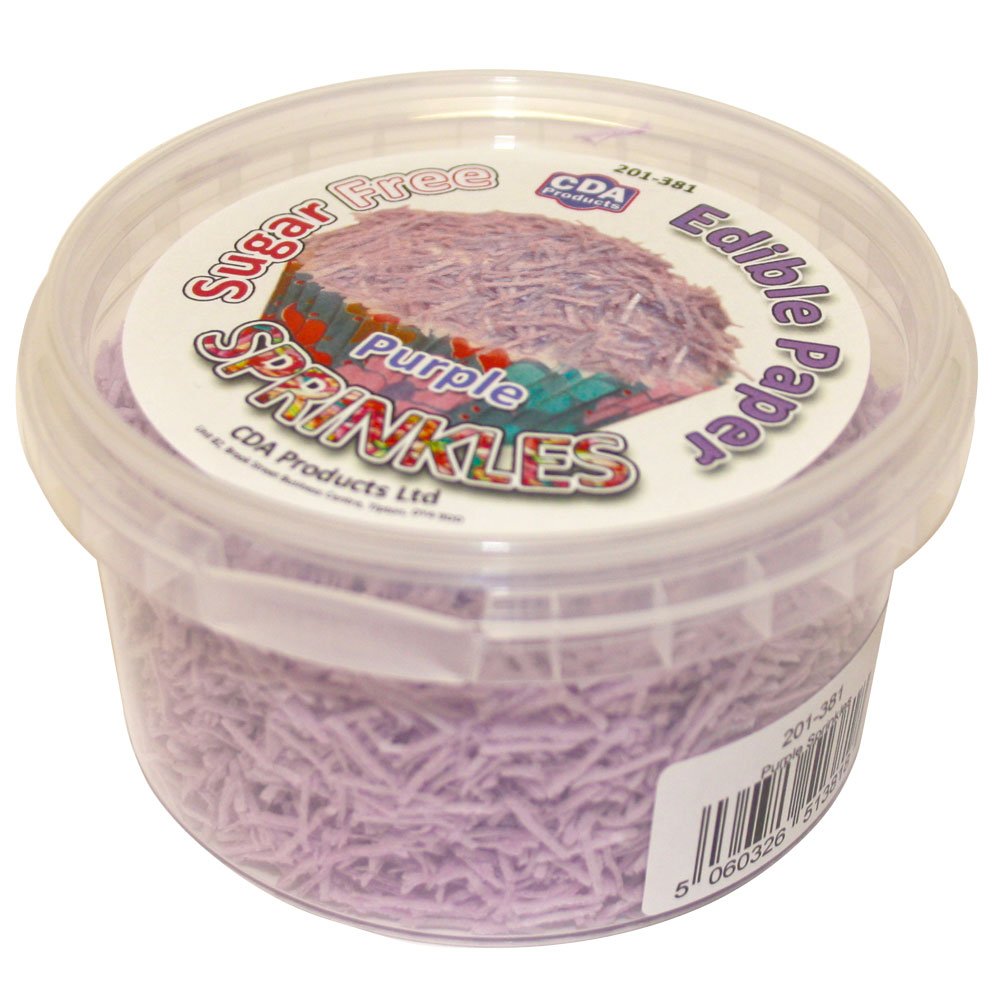 Cda Products Purple Sugar Free Edible Wafer Sprinkles 201-381 22G