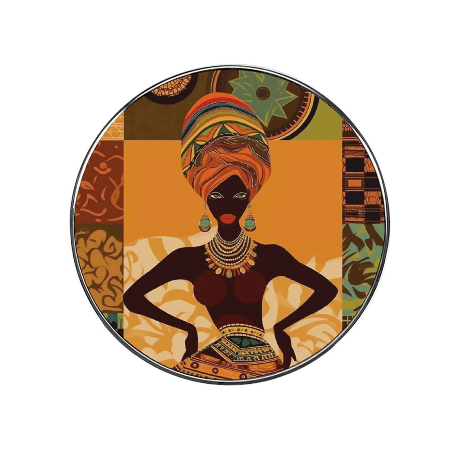 African Woman Magnetic Refrigerator Sticker Glass Strong Fridge Sticker Cute Refrigerator Magnets for Kitchen Office Whiteboard Cabinet Decorative Magnets for Gift