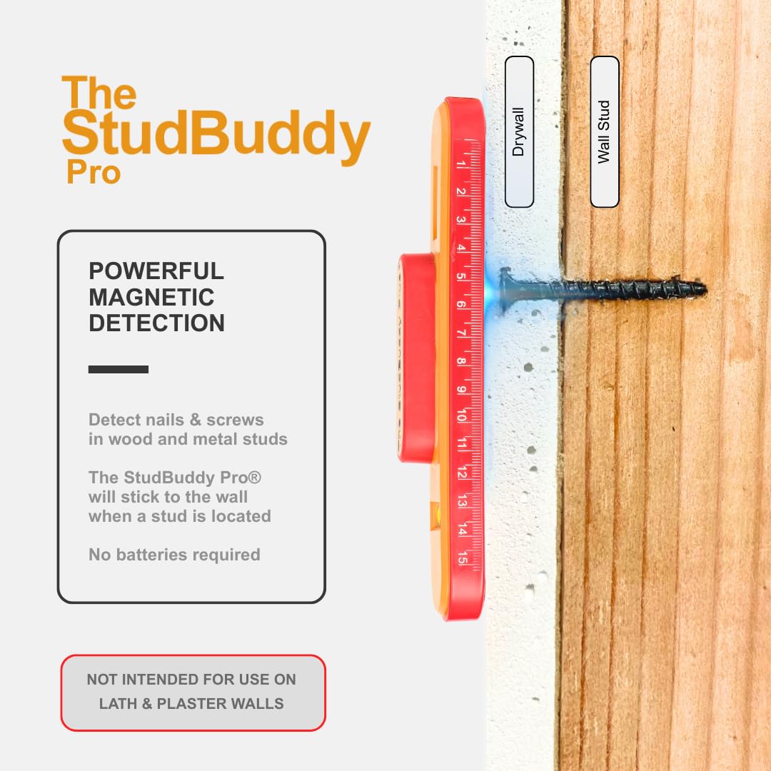 The StudBuddy Plus Détecteur de clous magnétique et niveau