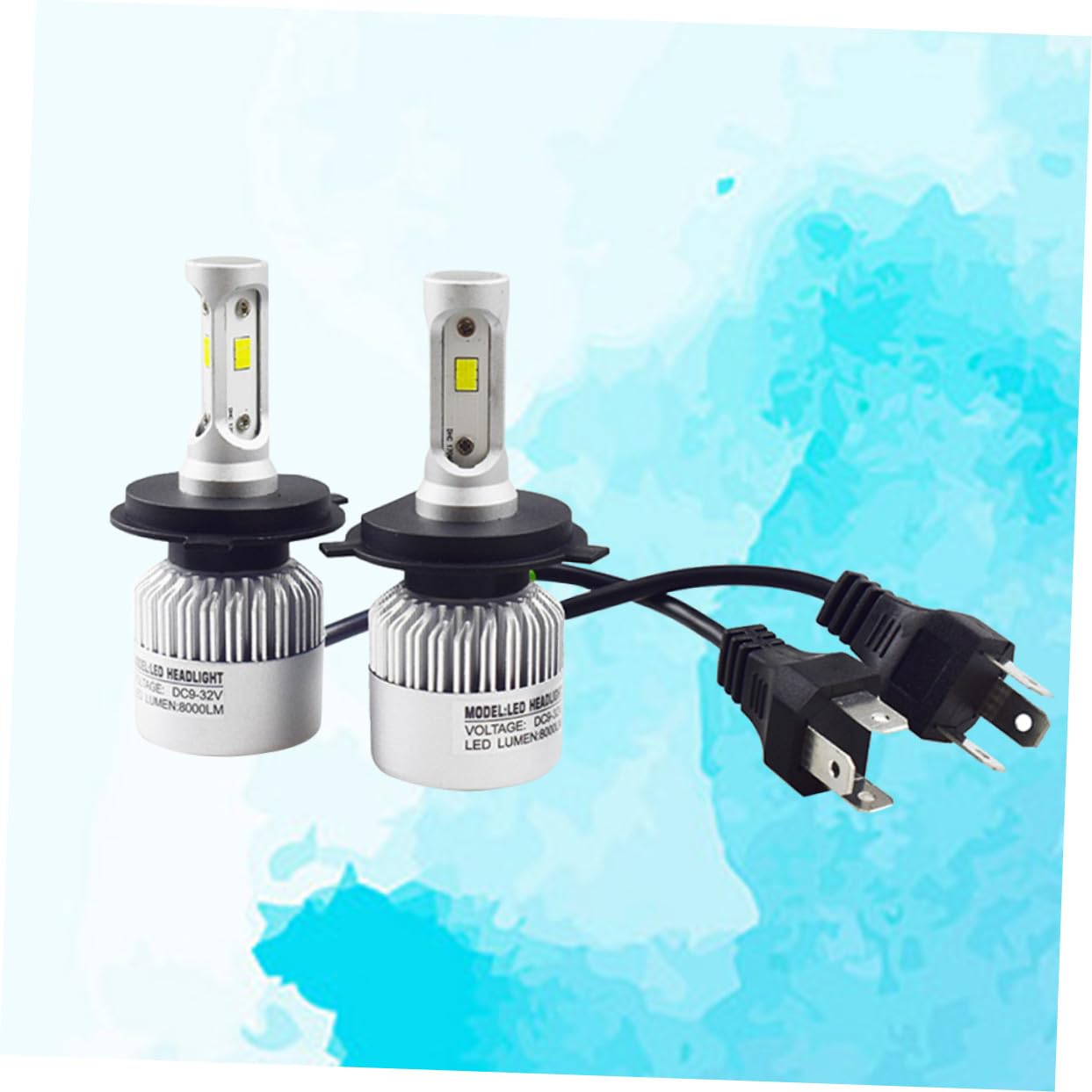 Lampadina LED H4 Csp per Fari Auto e Camion in Alluminio, 2 Pezzi | Chip Csp, Emissione Intensa Omogenea, Mini Ventola Rapida, Impostazione Alogena Compatta, per Montaggio Stabile su Veicoli