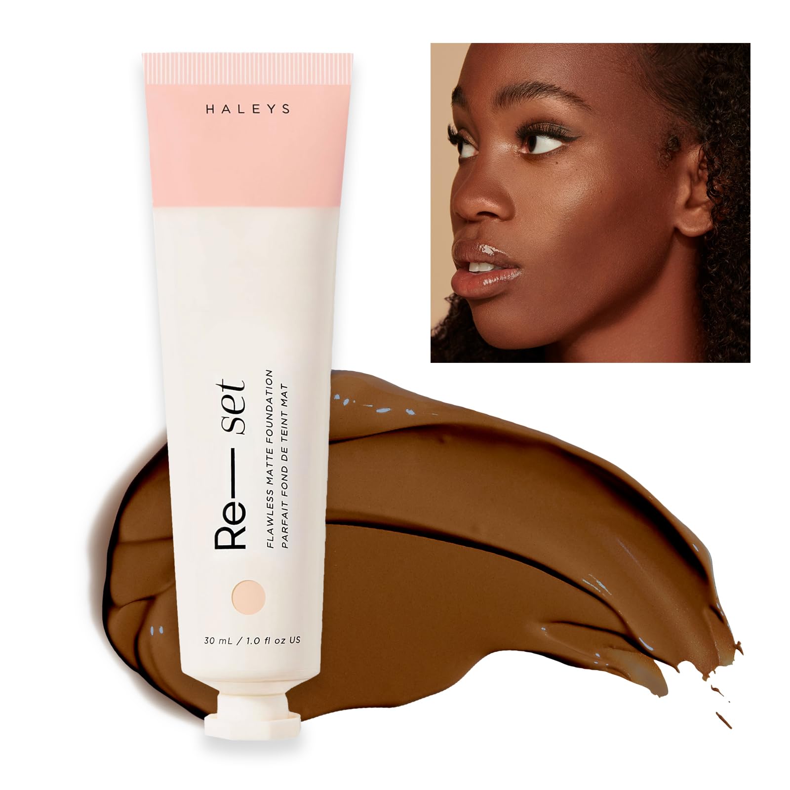 HALEYS Re-set Full Coverage Matte Foundation, Sensitive Skin, 7.25