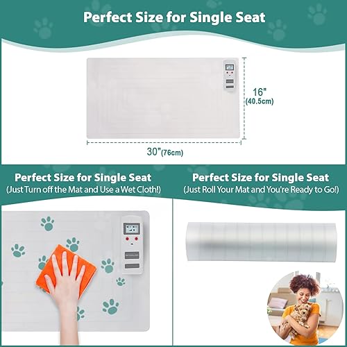 Miniatura 9 de SEERWAY Scat - Alfombrilla de choque para mascotas mejorada de 2 piezas (48 x 20 pulgadas + 30 x 16 pulgadas), almohadillas de choque para perros y