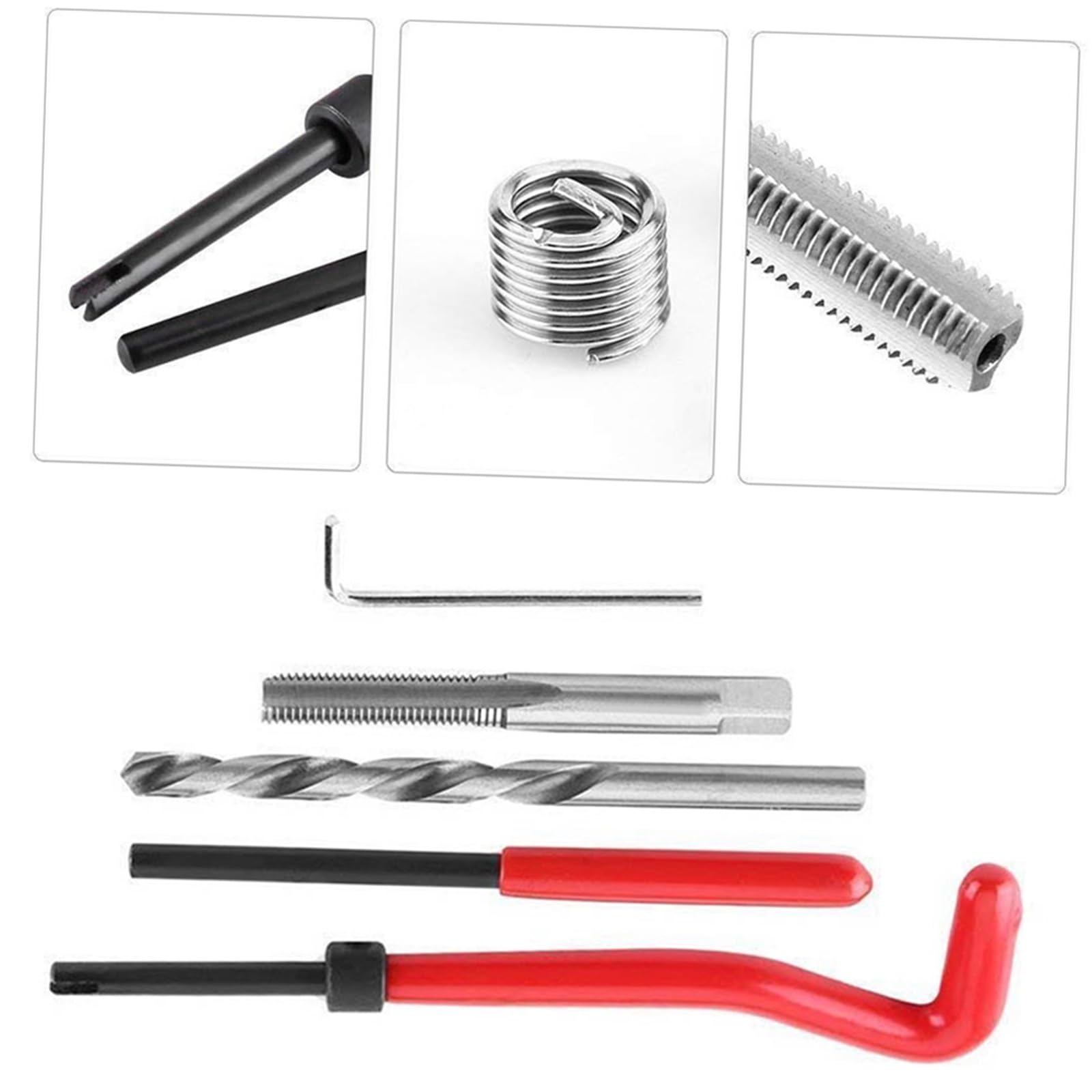 Autotrimgereedschap 20-częściowy zestaw do naprawy gwintów metrycznych Car Pro Coil Drill Tool M3 M4 M7 M9 M11 Car Pro Coil Tool M11*1,5 Kunststof Hevelgereedschap(M11X1.5)