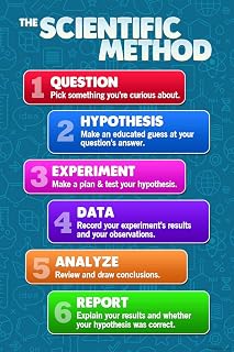 Scientific Method Poster For Classroom Science Decorations Teacher Supplies investigation Chart Cool Wall Art Print Poster 12x18