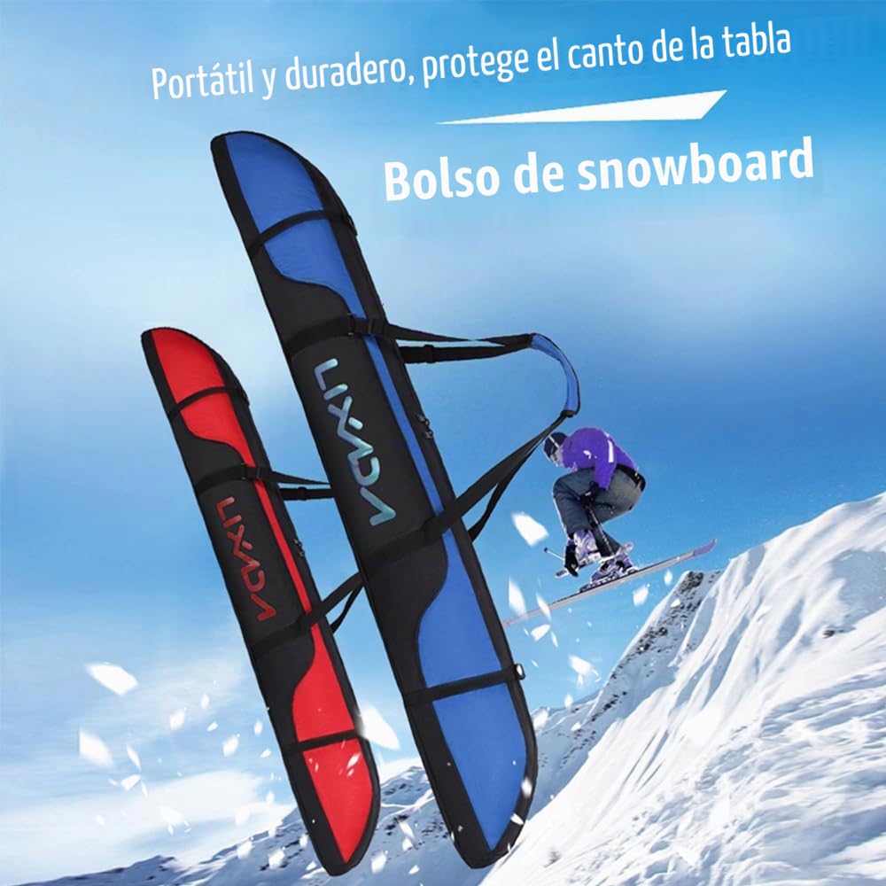 Lixada Bolsa de esquí, Impermeable Funda esquis para el Almacenamiento y el Transporte Durante el esquí 160cm