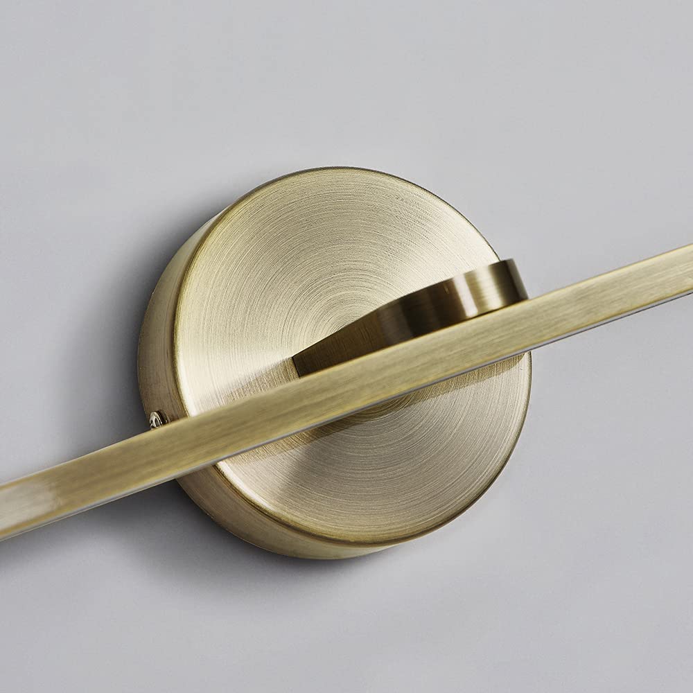 Grüne-Bronze Spiegelleuchte LED 14W Neutrales Licht 4500K Spiegellampe Bad-Beleuchtung Flimmerfrei Wandlampe Aluminium & Acryl für Leselicht Badezimmer Küche Kabinett Wandbild Bilderlampe