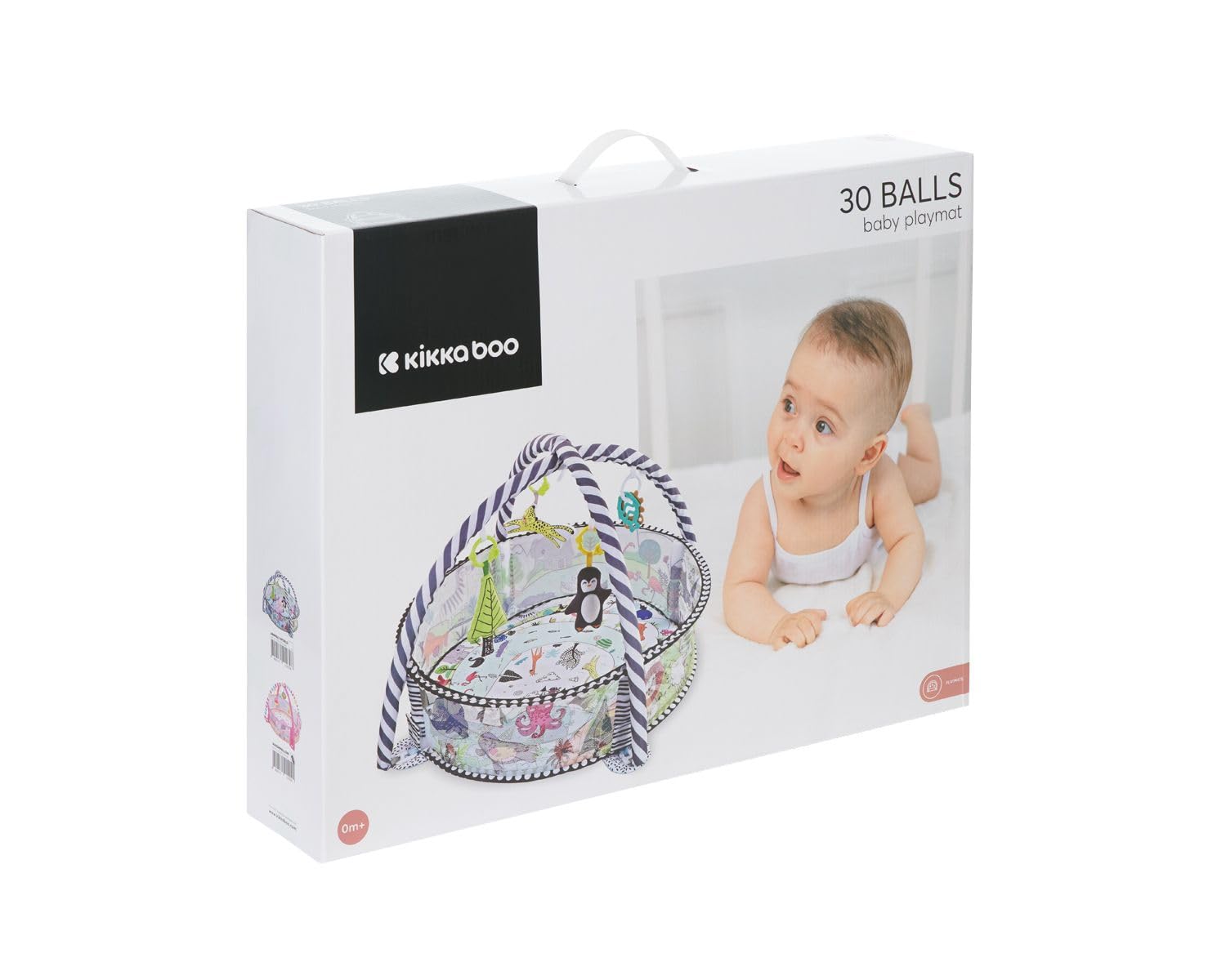 Kikka boo Spielbogen 30 Bälle Krabbeldecke Bällebad abnehmbare Spielzeuge, Farbe:rosa pink
