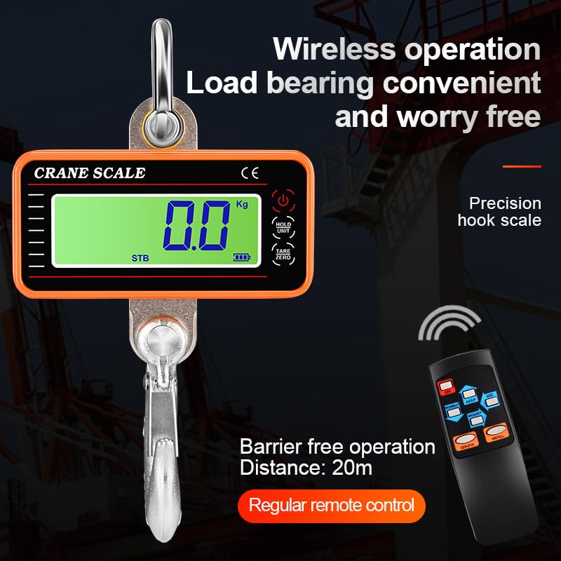 Báscula de grúa de 1,5 T, 1500 kg, modelo inteligente, pesada, con aleación de aluminio de calidad aeronáutica, báscula colgante digital, con pilas AA