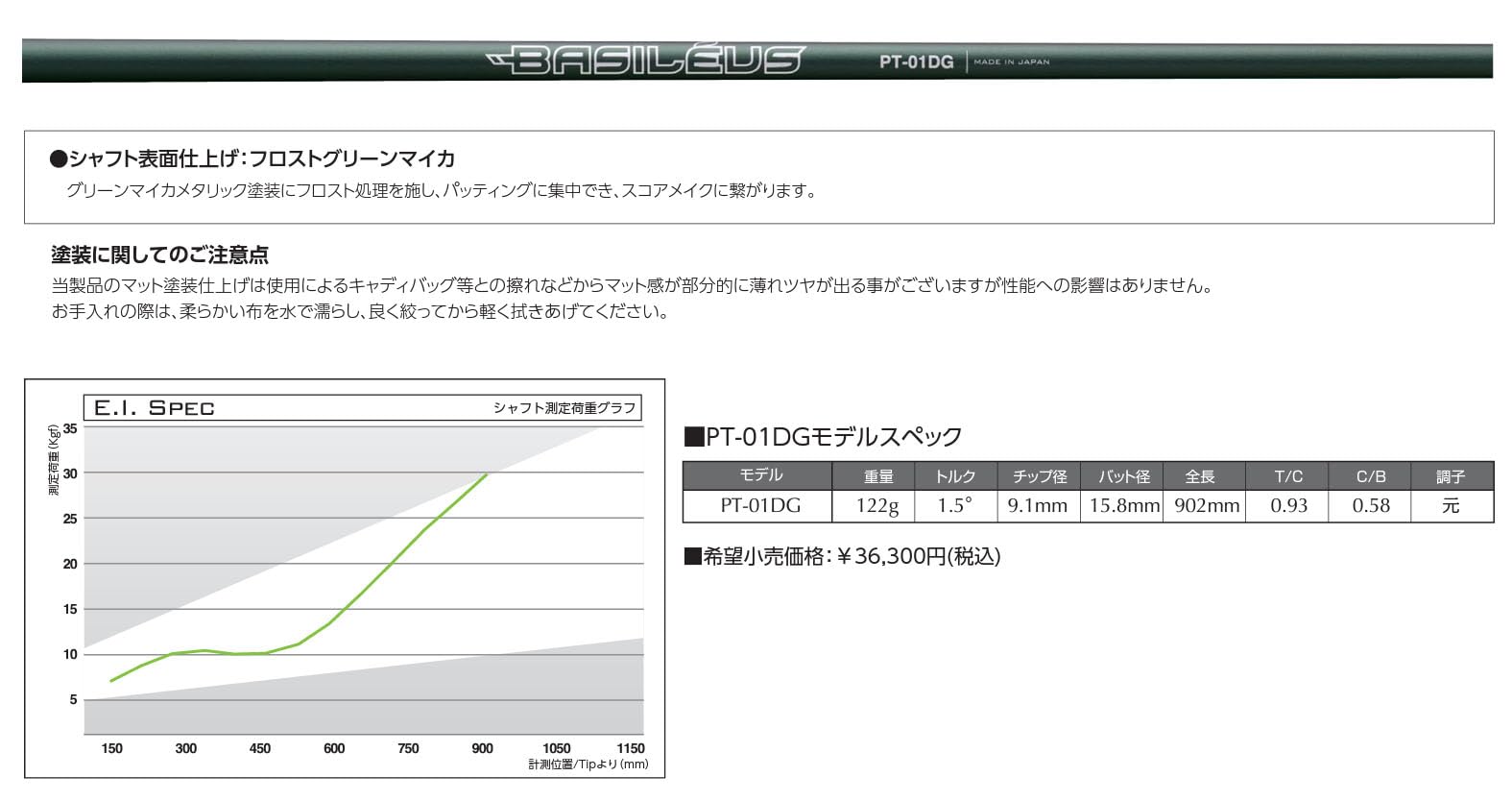 Amazon.co.jp: バシレウス インナーホーゼル 対応 ストレート型 パター 