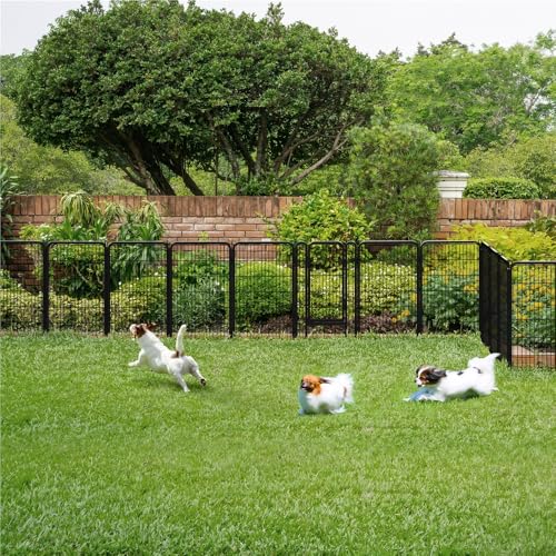 Image of Yaheetech 40in x 13ft Rustproof Foldable Metal Decorative Garden Fence | Durable Metal Frame, Tool-Free Quick Setup,Custom Multi-Shape,Fold Flat Storage, Multi-Scene For Garden Patio RV Camping