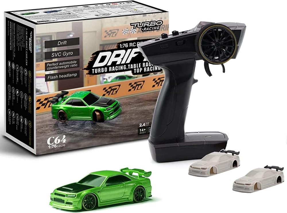 Royaldeals Turbo Racing 1:76 Scale Drift RC Car with Gyro Mini