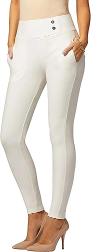 Conceited Stretch Slacks for Women - Wear to Work - Tummy Control - Slim Leg - Pockets - Ponte - (Available in Plus Size)