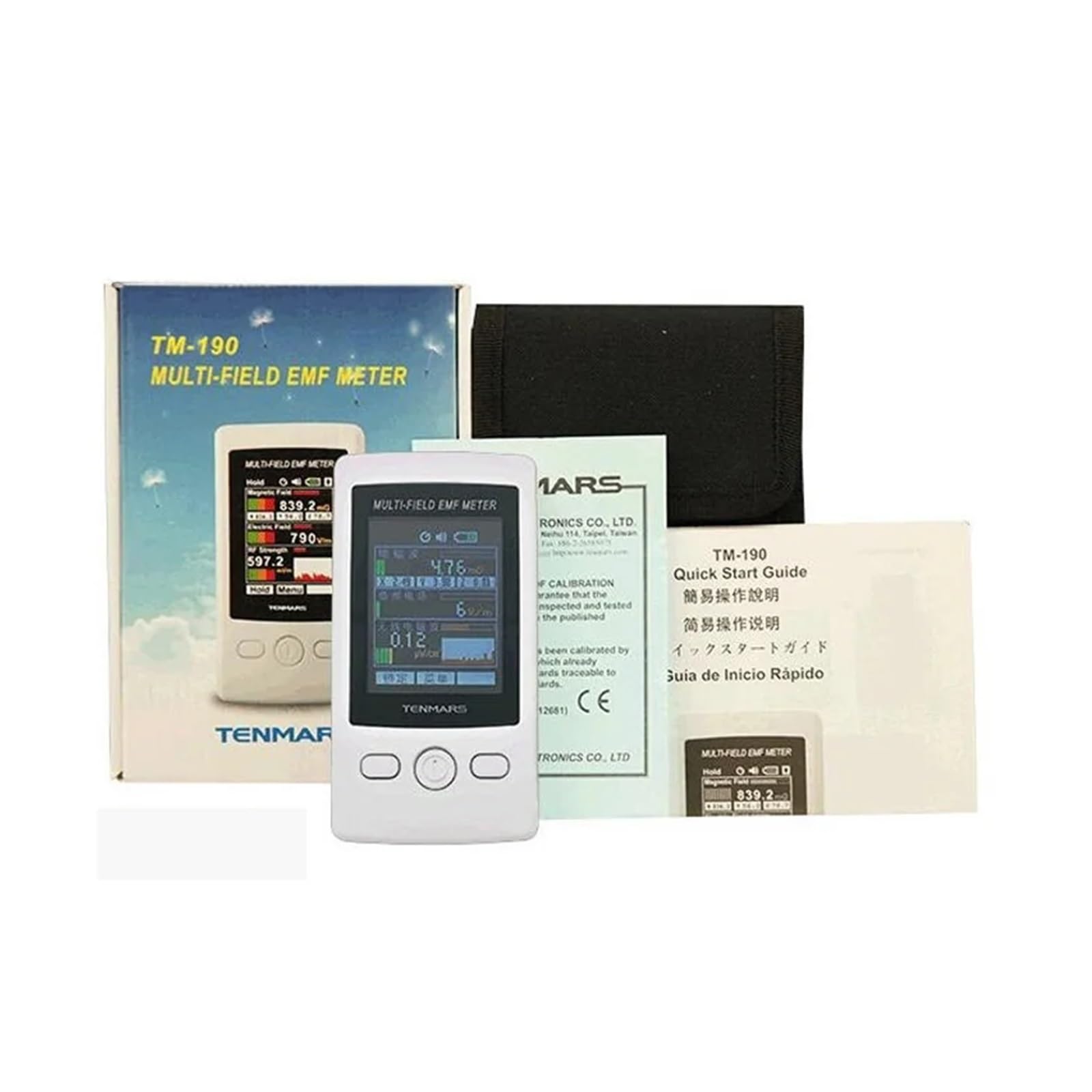 3-axis Magnetic Electric Field Strenght Digital Electromagnetic Radiation Detector TM-190 Multi-Field EMF Meter TM190