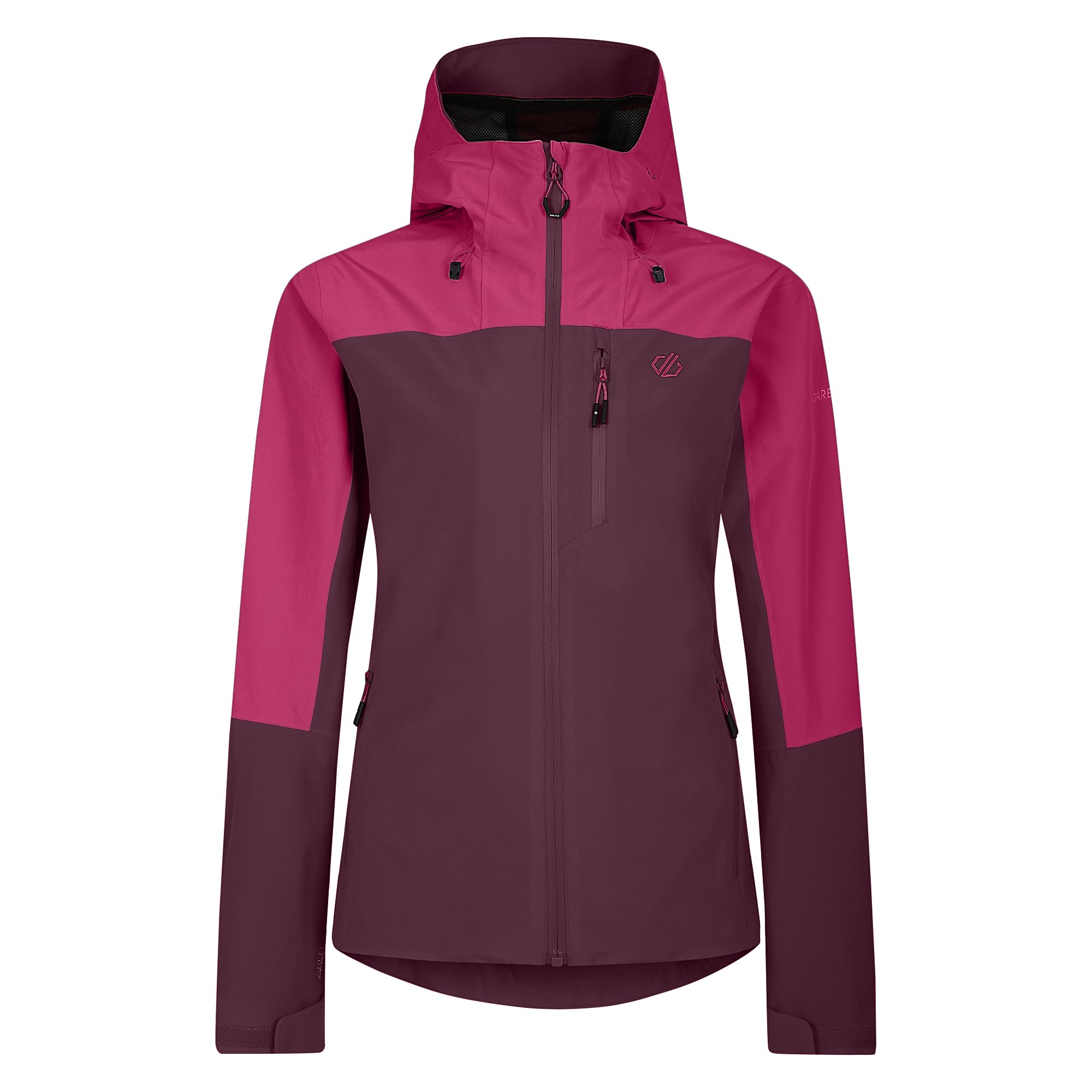 Dare 2B Women's Fig/Berry Pink Torrek Full Zip Hooded Waterproof Jacket, 10