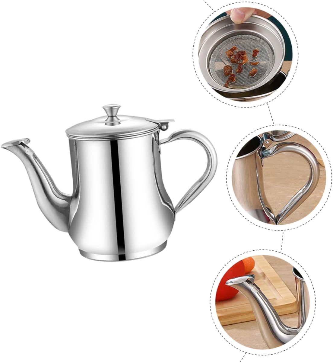 STOBAZA Oil Dispenser Sprayer Compact Oil Bottle Dispenser Kitchen Holder Stainless