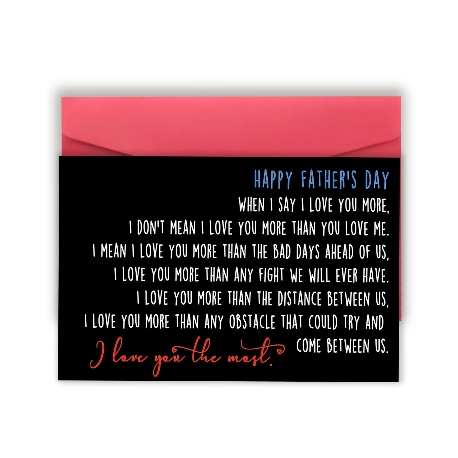 Londue Romantic Fathers Day Gift for Husband Boyfriend, Happy Father's Day Card from Wife Girlfriend, Funny Father's Day Gifts for Men Him