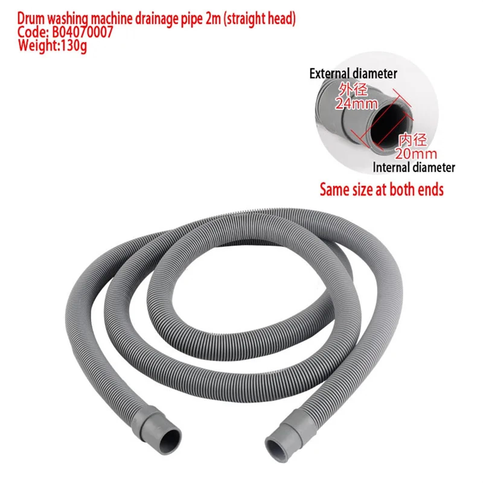 Manguera De Desagüe De La Lavadora Manguera de cabeza recta con codo de tubo de drenaje for lavadora de tambor automático