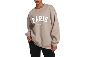 Parisian Pulchritude: Trendsetting Parisian College Sweatshirt for the Fashion-Forward