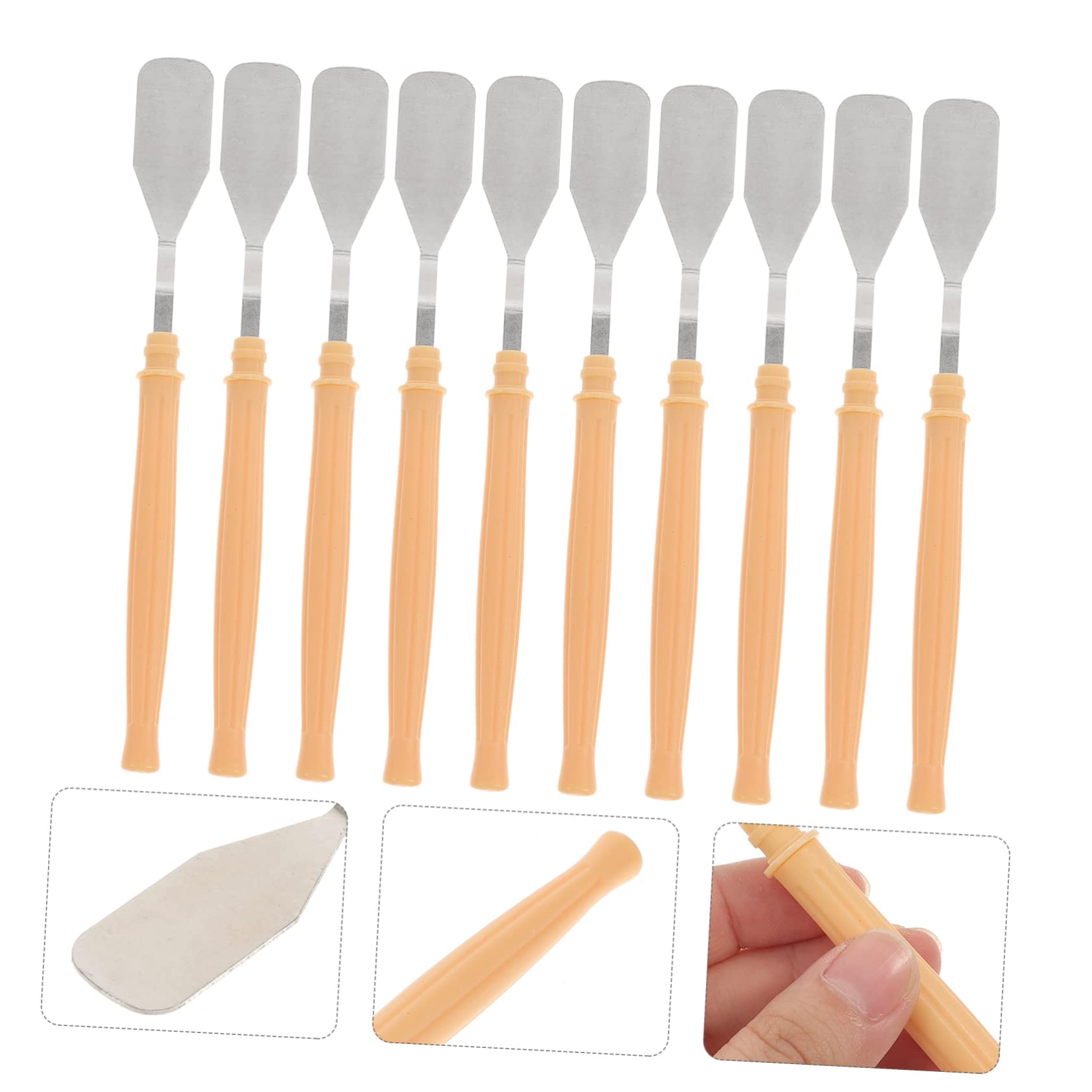 NUOBESTY 5 Ensembles Couteau À Palette d'art Couteau De Peintre Couteau Peintre Couteau À Palette De Mélange Palette en Vrac Fournitures De Modulation De Couleur Plastique 10 Pièces * 5