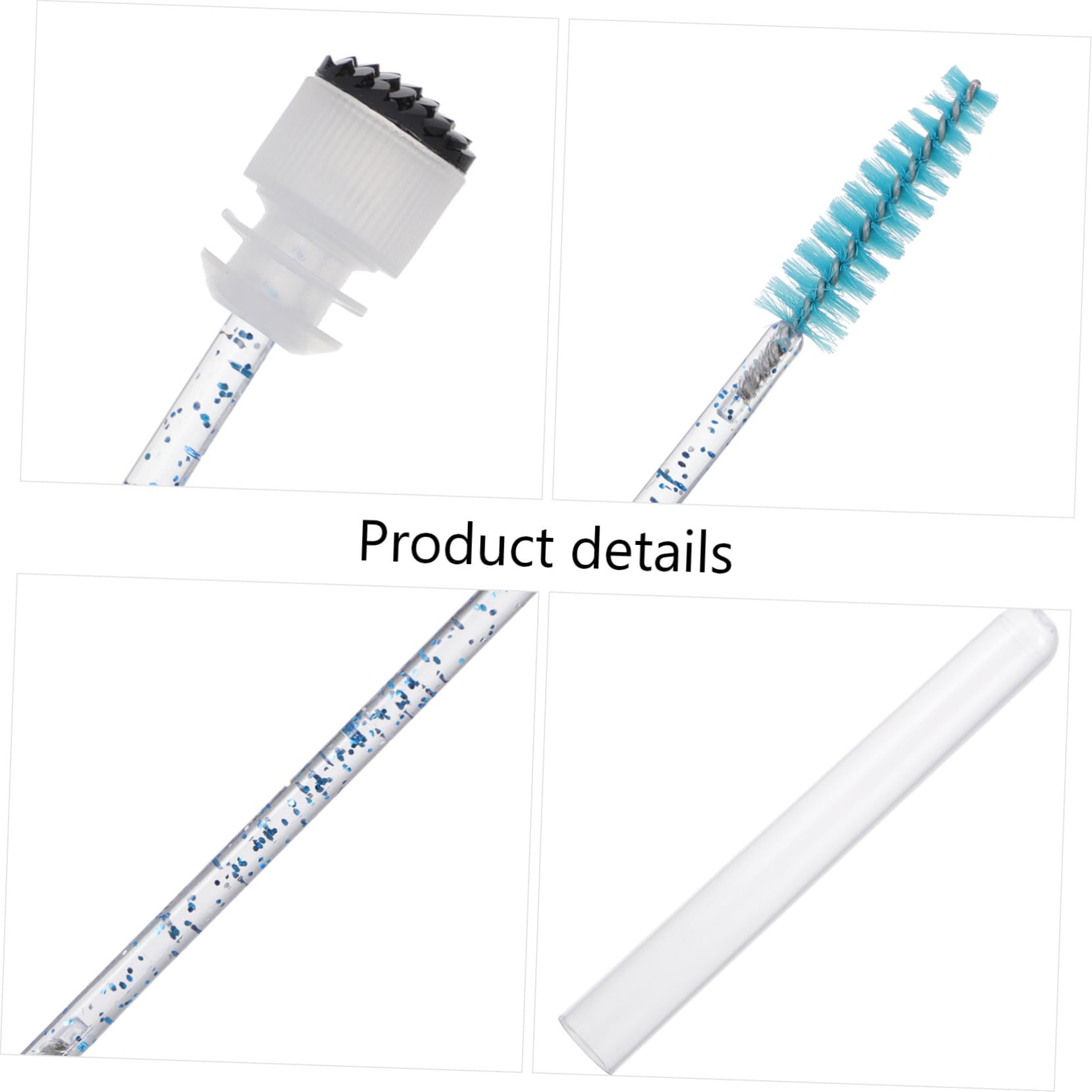 IWOWHERO 30pcs Beauty Eyelash Makeup Applicator Crystal Rod Eyelash Brush Set Portable and Tidy Random Color