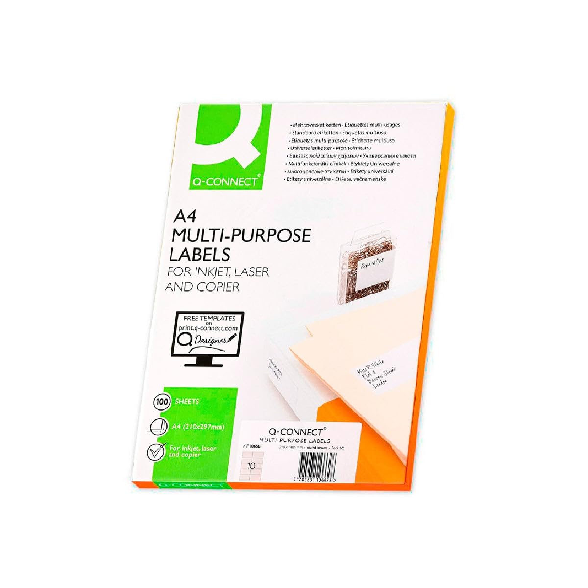 Q-Connect KF10658 Labels White 105 x 57 mm