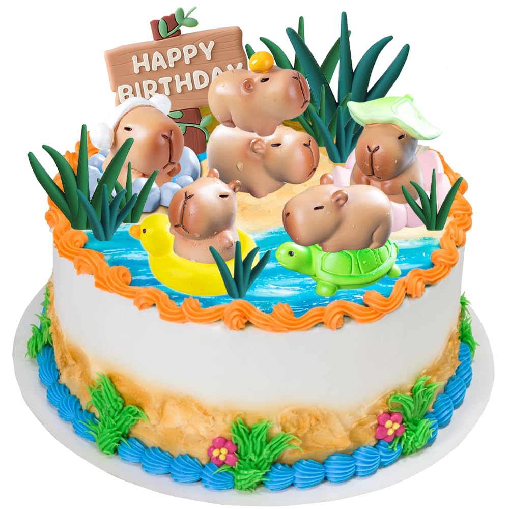 Capybara Cake Topper – 25 Stück Kuchen-Deko Für Geburtstag, Cupcakes & Kinderparty