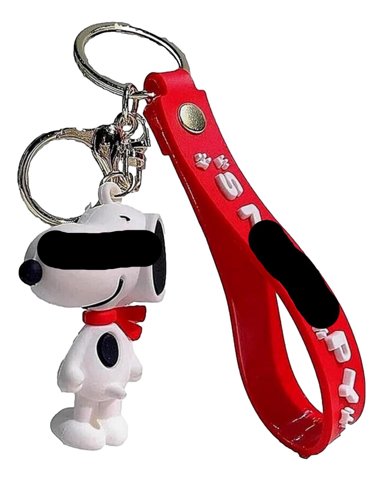 TCB Creations Snoopy's The Dog Cartoon 3D Character Silicone Charm Keychain, osfm