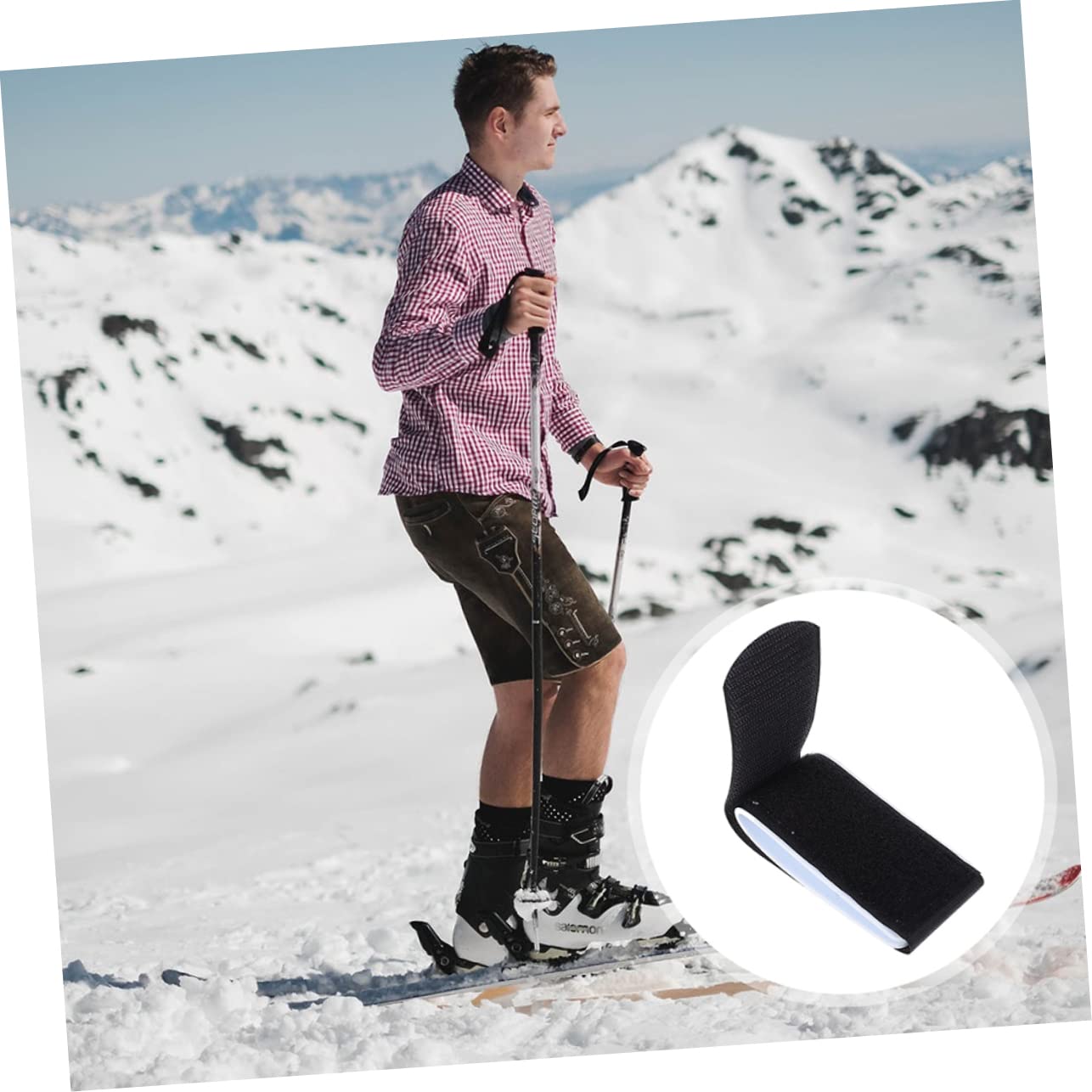 Gogogmee Snowboard Binding Straps Pcs Sledge Fixing Bands Nylon Safe for Skiing Body Protection