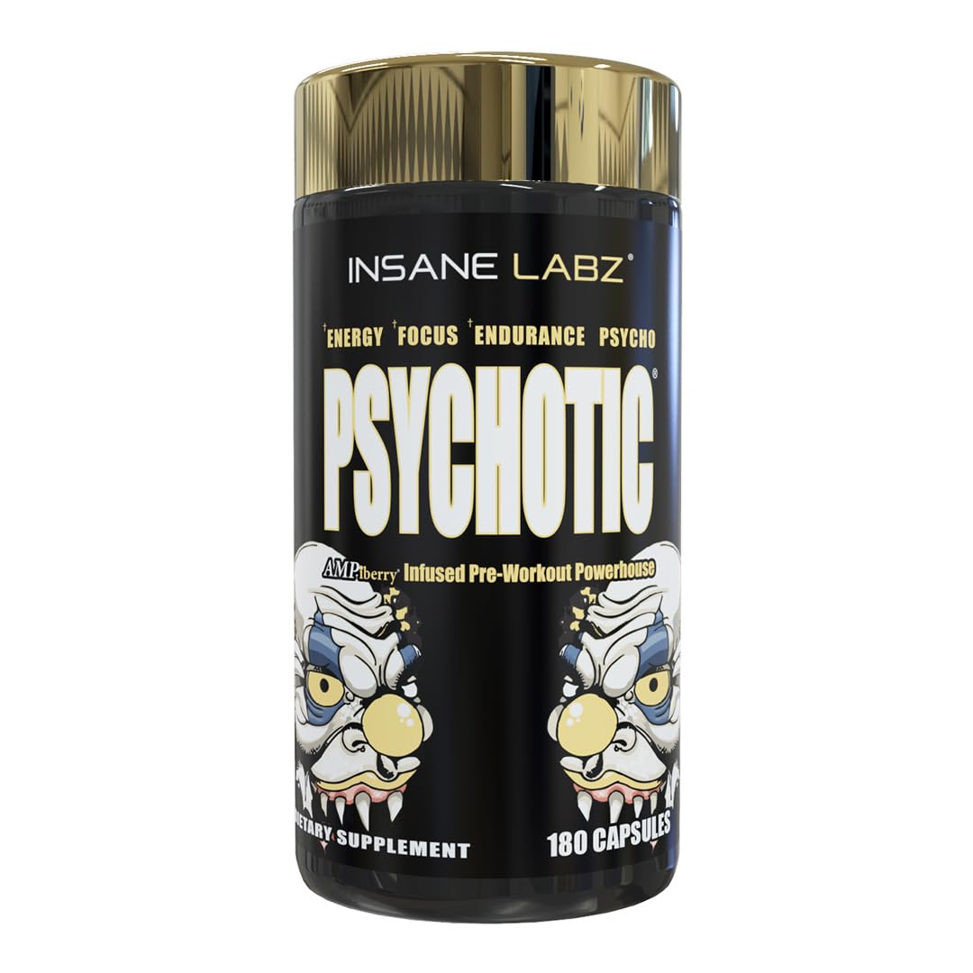 Insane Labz Psychotic Gold, High Stimulant Pre Workout Powder, Extreme Lasting Energy Focus, Pumps and Endurance with Beta Alanine, DMAE Bitartrate, NO Booster (30 Servings, Variety) — Amazon image 13
