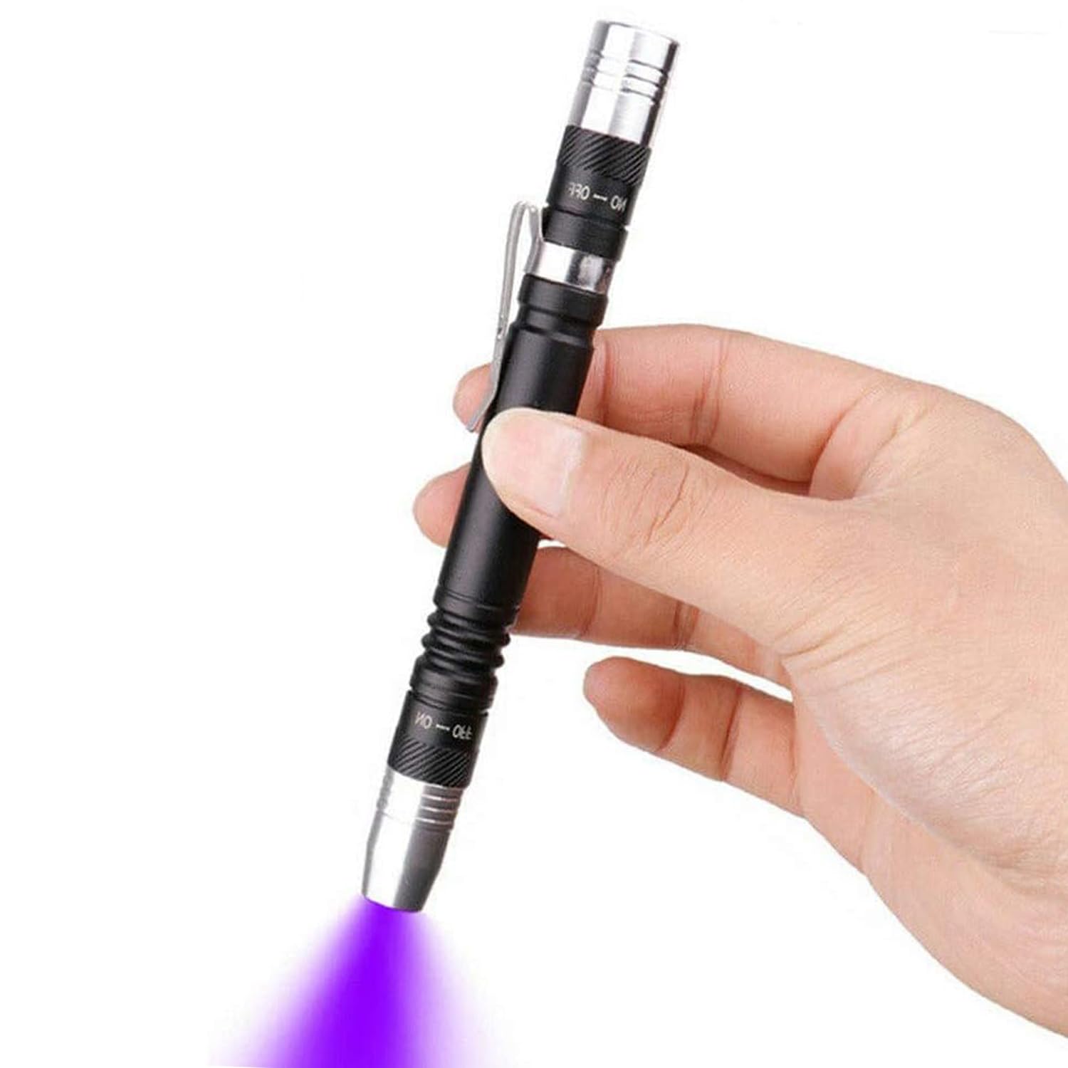 MVIOCS 2 in 1 LED 395nm Ultraviolet Blacklight Flashlight, Pet Urine Detector, Dry Stains, Scorpion, Bed Bug, Compact, Aluminum, Battery Powered, UV-Blacklight Flashlight