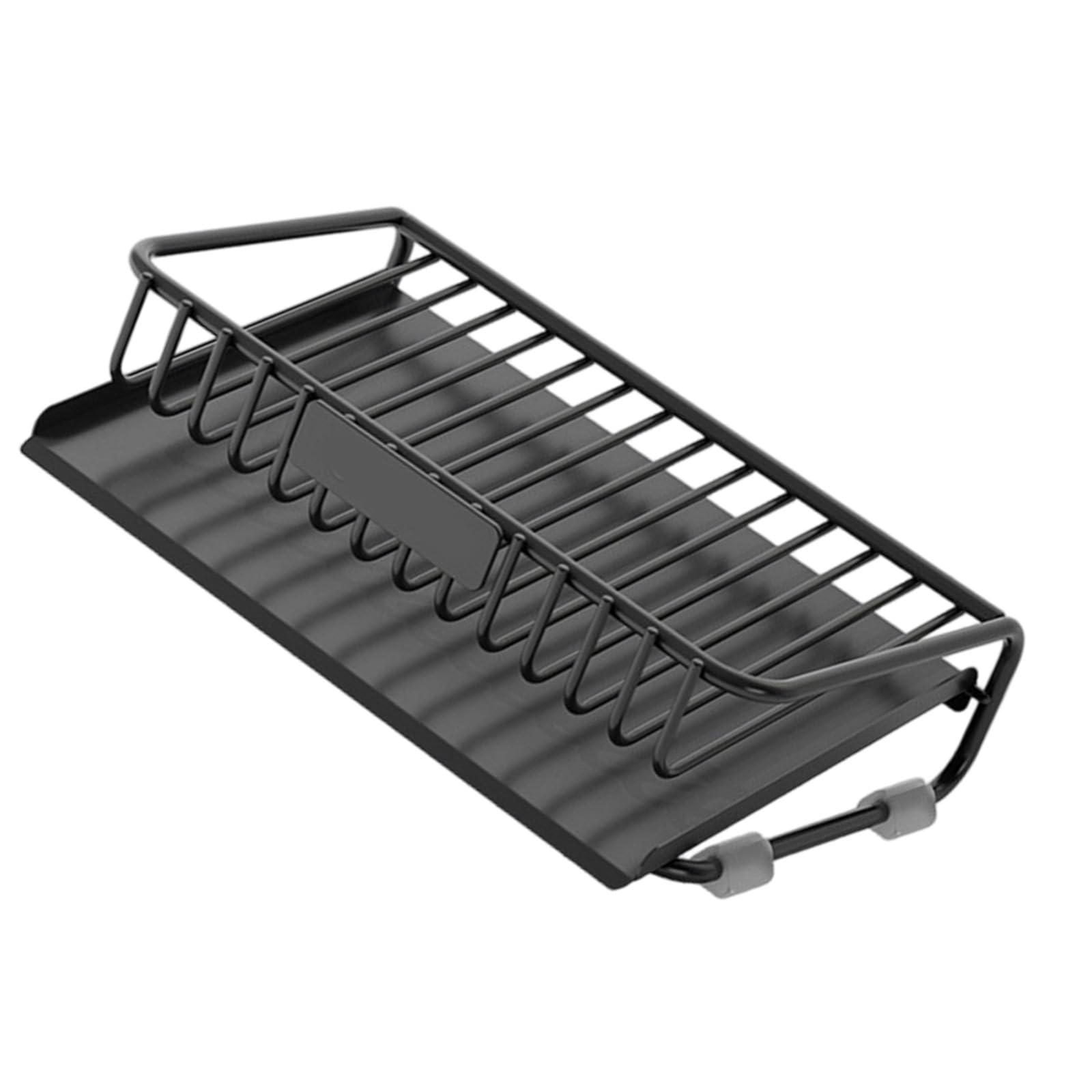 Qusinfc Stylish Carbon Steel Soap Saver Tray with Drainage Base Wall Mounted Soap Dishes for Hygienic and Neat Countertop Dishes