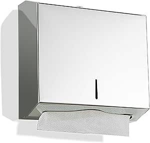 Dispenser Carta Asciugamani Acciaio Inox - Capacità 250-400 Fogli Commerciale