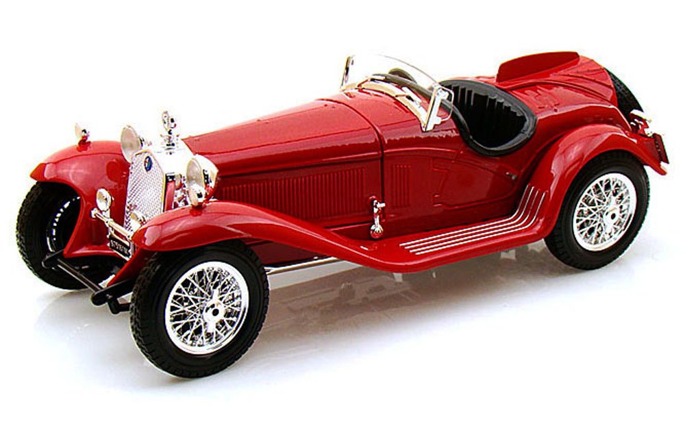 自動車 Alfa Romeo SC 2300 Monza 1931 1/18 1931 Alfa Romeo 8C 2300 Spider Convertible, Red - Bburago 12063